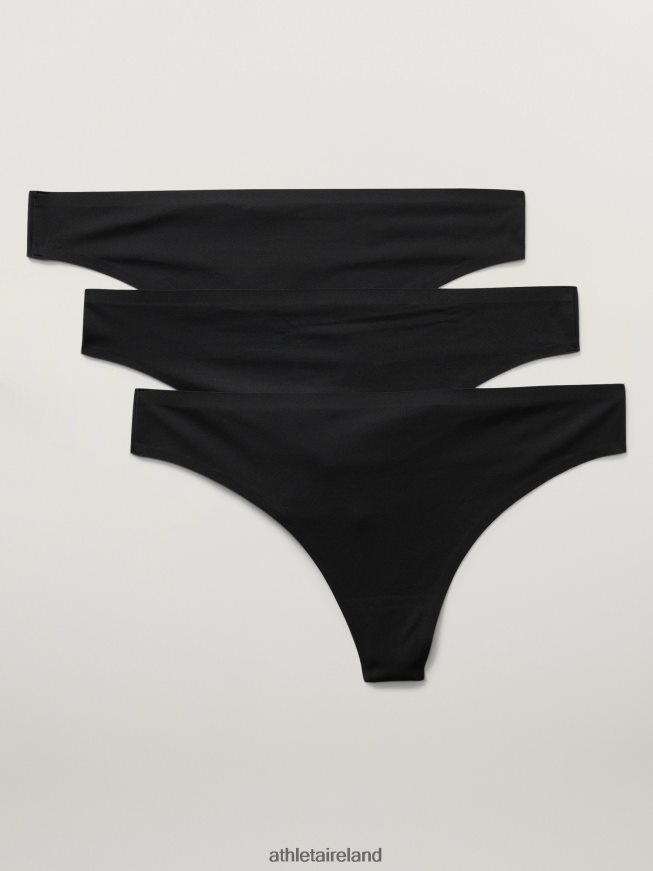 Bras & Underwear | Athleta Ritual Thong Underwear 3-Pack Black Women TB826Z623