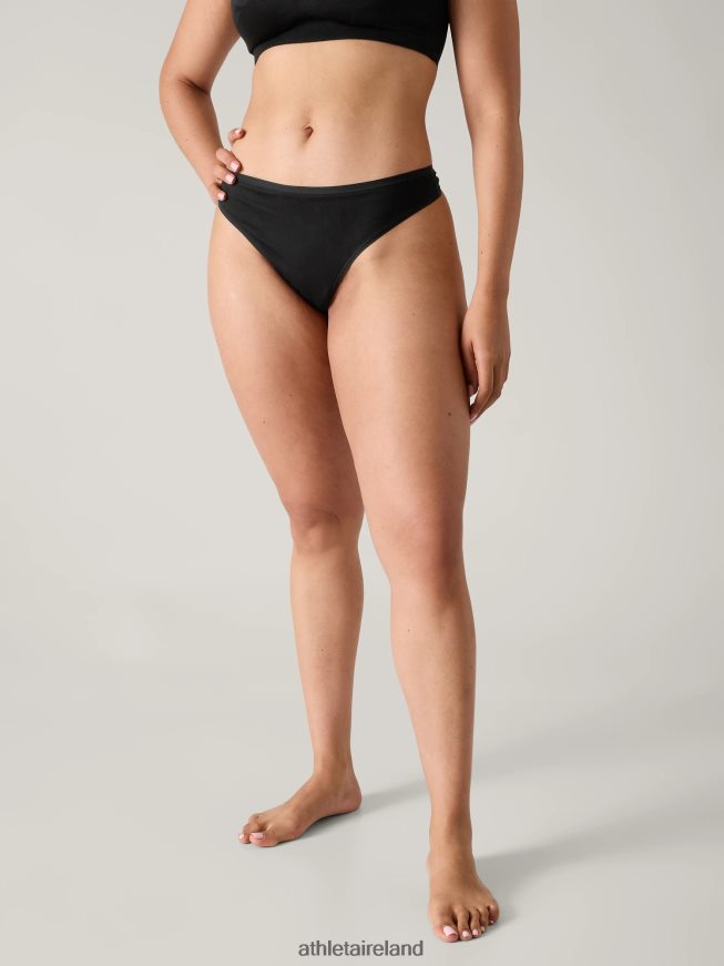 Bras & Underwear | Athleta Ritual Thong Underwear Black Lace Women TB826Z645