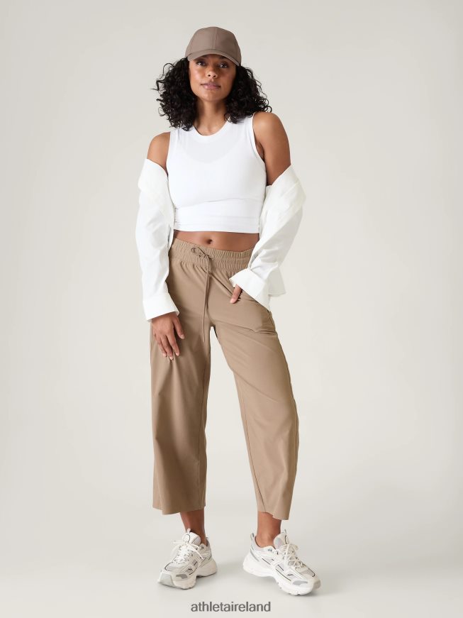 Clothing Athleta Avenue Wide Leg Crop Pant Pyrite Women TB826Z26