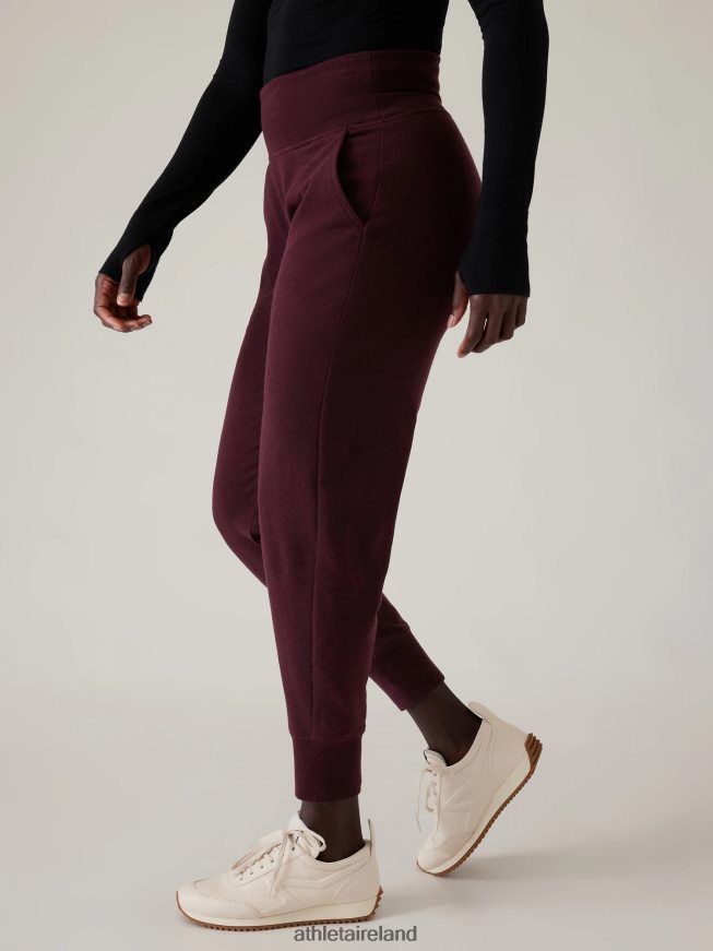 Clothing Athleta Coaster Luxe Jogger Spiced Cabernet Heather Women TB826Z168