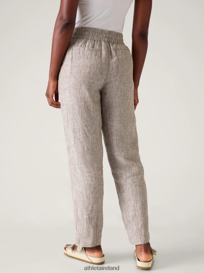 Clothing Athleta Retreat Linen Ankle Pant Pyrite Women TB826Z66