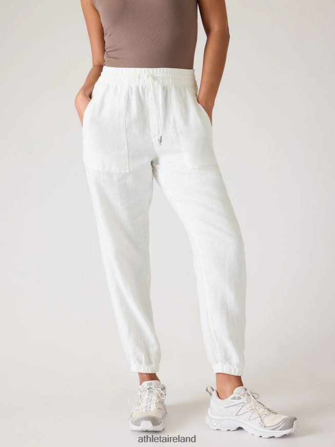 Clothing Athleta Retreat Linen Jogger Calla Lily Women TB826Z13