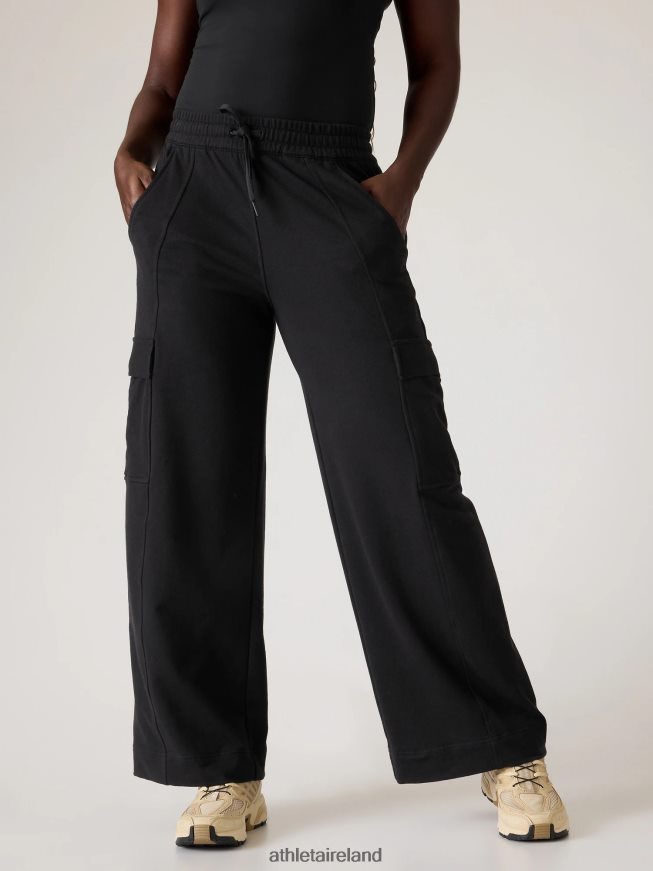 Clothing Athleta Retroterry Wide Leg Cargo Pant Black Women TB826Z67