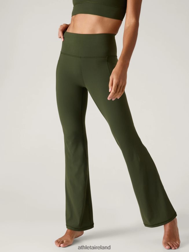 Clothing Athleta Salutation Stash Flare Pant Aspen Olive Women TB826Z113