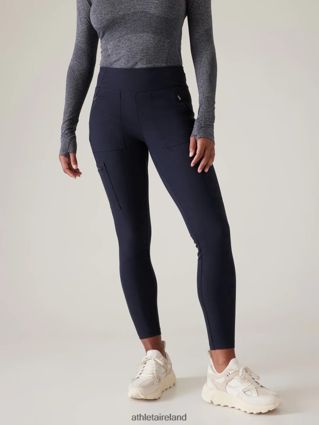 Clothing Athleta Headlands Hybrid Mid Rise Tight Navy Women TB826Z27