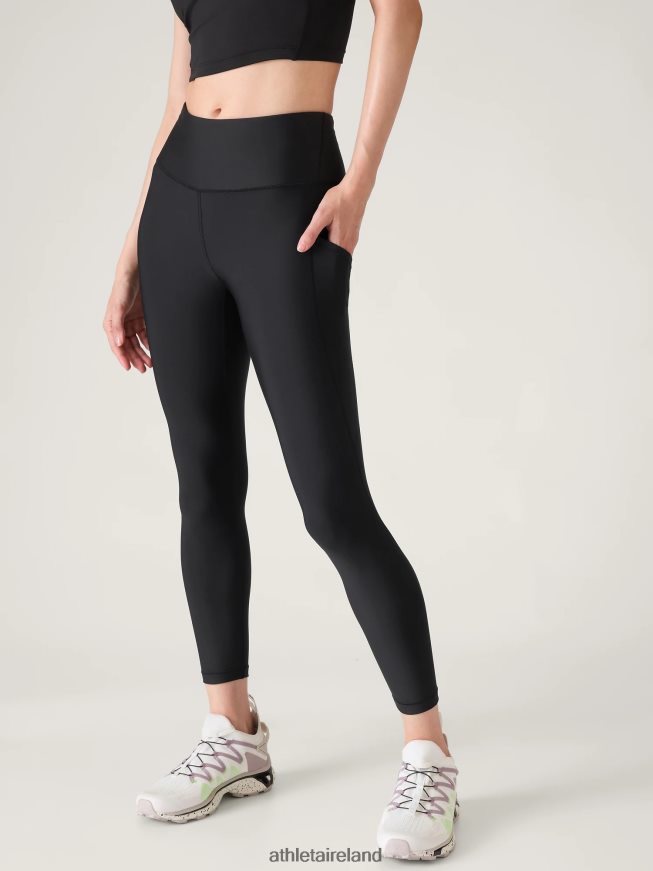 Clothing Athleta Interval Stash 7/8 Tight Black Women TB826Z25