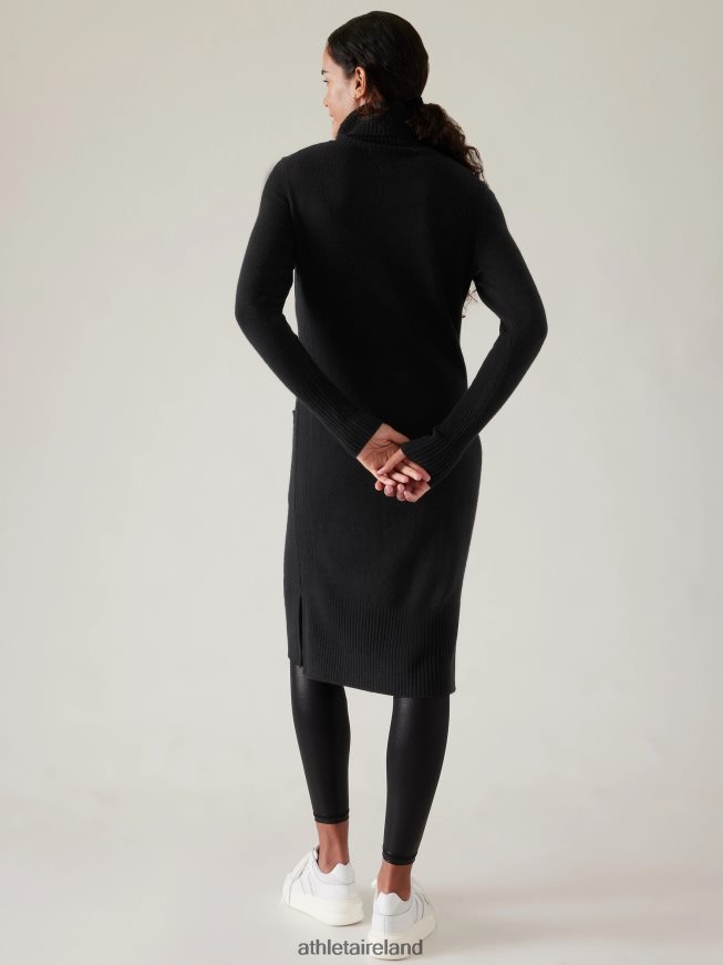 Clothing Athleta Alpine Turtleneck Sweater Dress Black Women TB826Z401