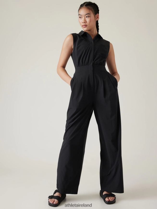 Clothing Athleta Brooklyn Heights Wide Leg Jumpsuit Black Women TB826Z759