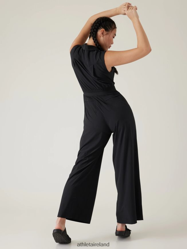 Clothing Athleta Brooklyn Heights Wide Leg Jumpsuit Black Women TB826Z759