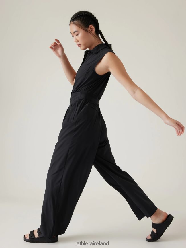 Clothing Athleta Brooklyn Heights Wide Leg Jumpsuit Black Women TB826Z759