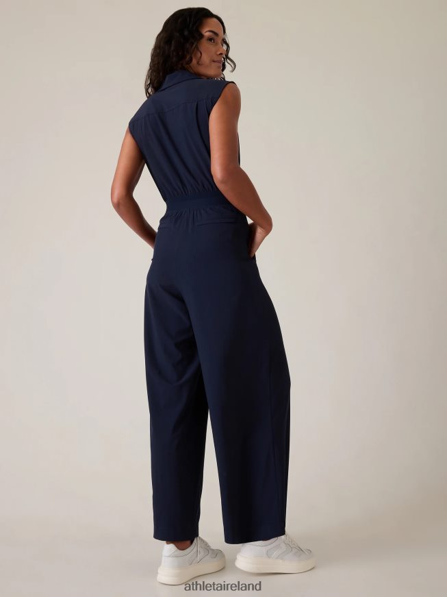 Clothing Athleta Brooklyn Heights Wide Leg Jumpsuit Navy Women TB826Z752