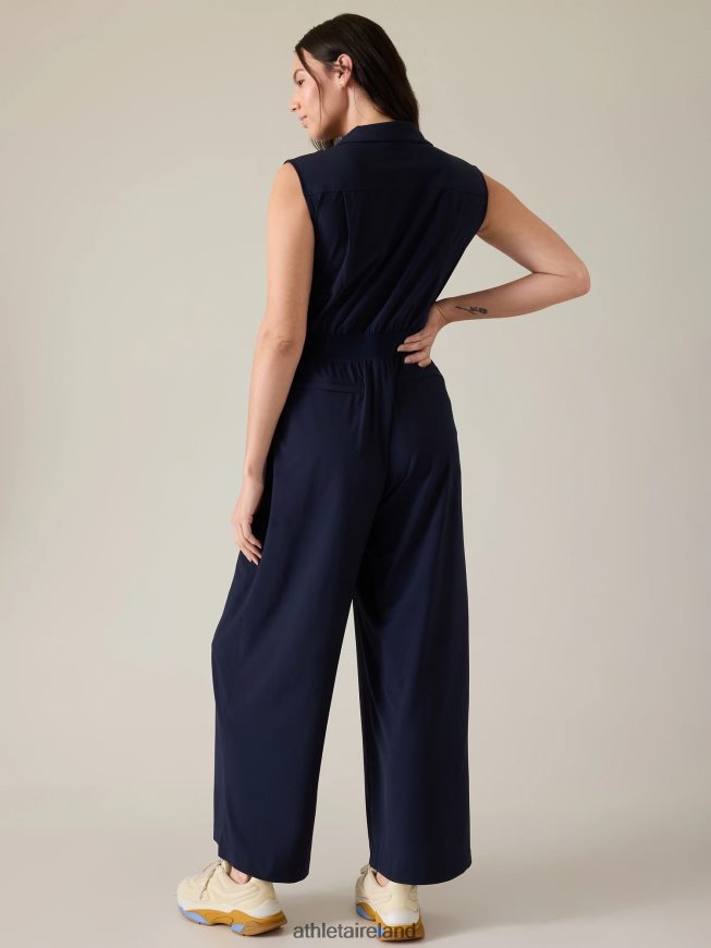 Clothing Athleta Brooklyn Heights Wide Leg Jumpsuit Navy Women TB826Z752