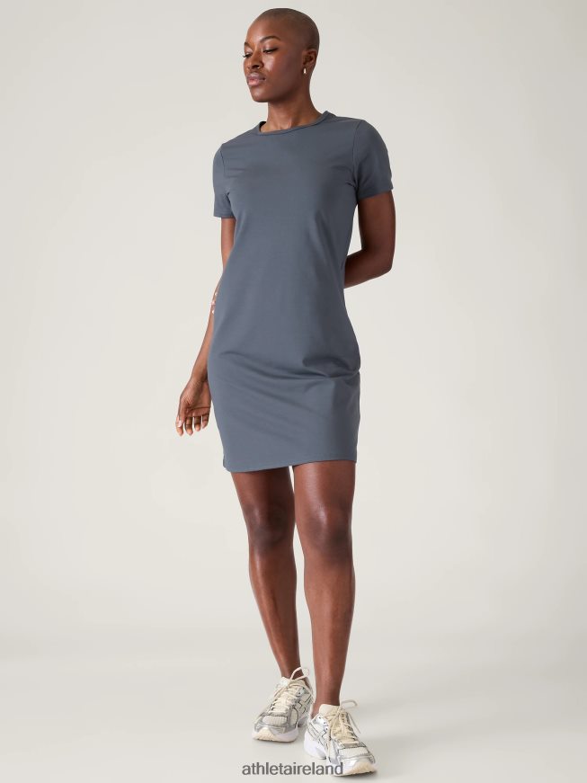 Clothing Athleta Essential Tee Dress Granite Blue Women TB826Z738