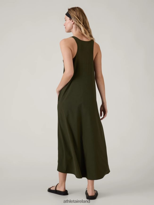 Clothing Athleta Presidio Traveler Maxi Dress Aspen Olive Women TB826Z753