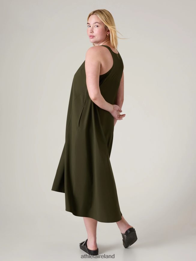 Clothing Athleta Presidio Traveler Maxi Dress Aspen Olive Women TB826Z753