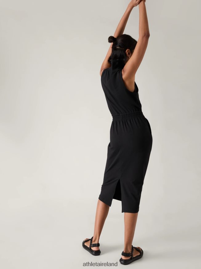 Clothing Athleta Retroterry Dress Black Women TB826Z754