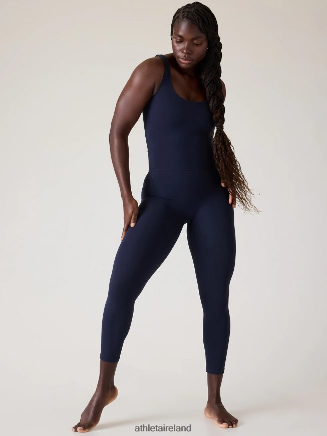 Clothing Athleta Salutation 7/8 Bodysuit Navy Women TB826Z776