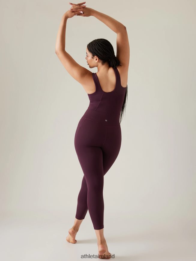 Clothing Athleta Salutation 7/8 Bodysuit Spiced Cabernet Women TB826Z781