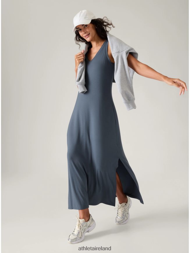 Clothing Athleta Santorini Maxi Dress Granite Blue Women TB826Z744