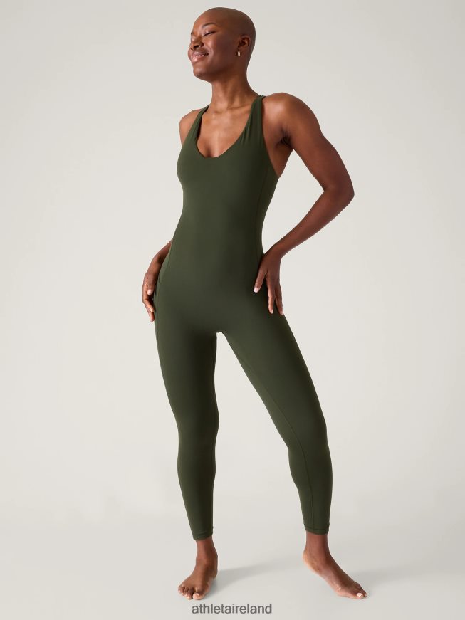 Clothing Athleta Transcend 7/8 Bodysuit Aspen Olive Women TB826Z780