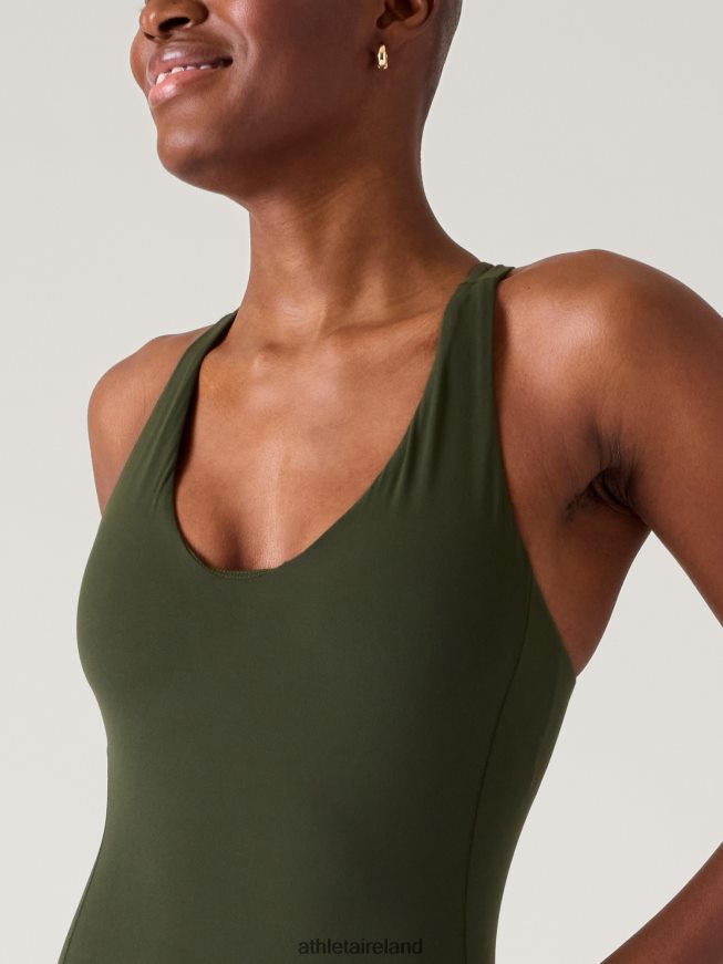 Clothing Athleta Transcend 7/8 Bodysuit Aspen Olive Women TB826Z780