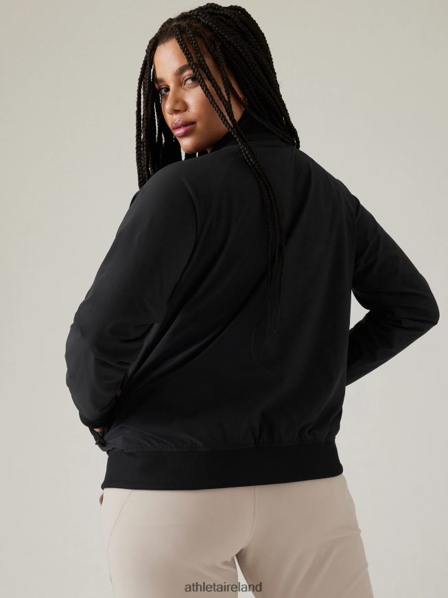 Clothing Athleta Brooklyn Bomber Jacket Black Women TB826Z582