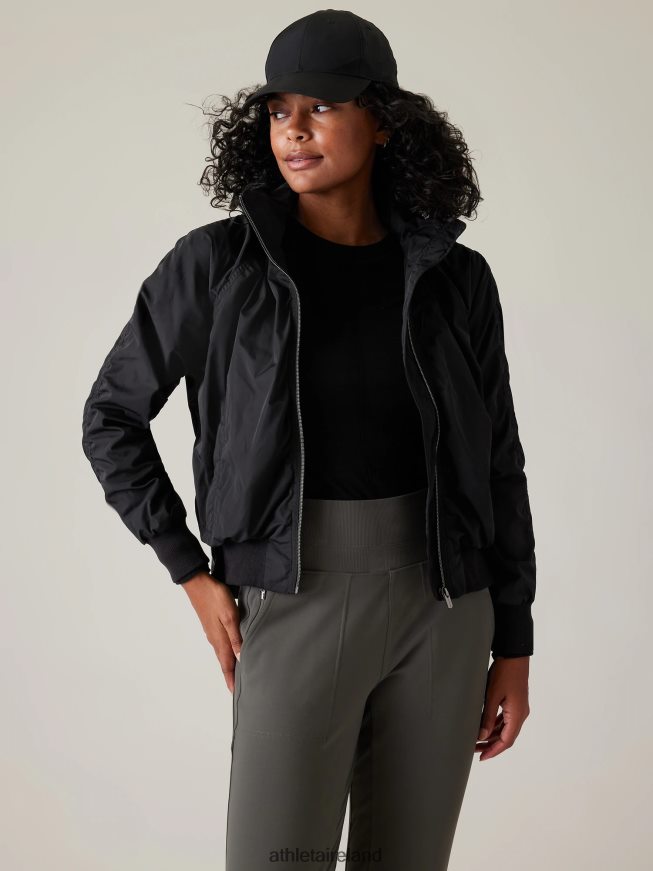 Clothing Athleta Jetset Bomber Black Women TB826Z548