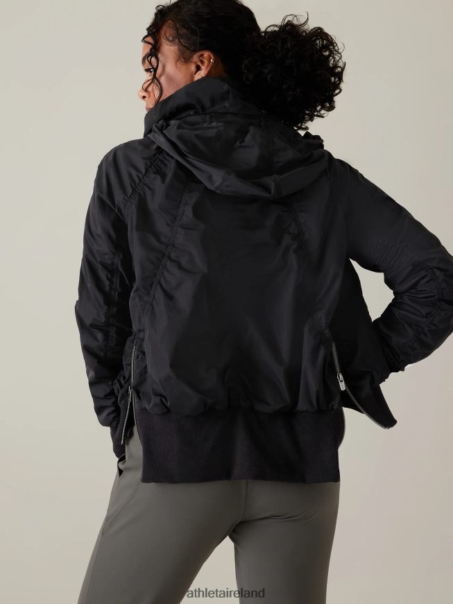 Clothing Athleta Jetset Bomber Black Women TB826Z548