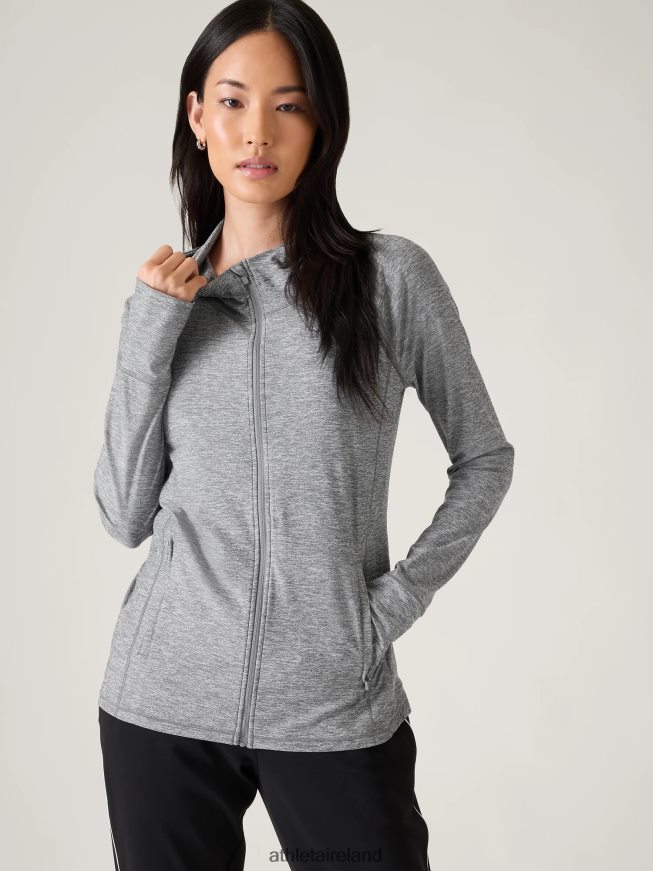 Clothing Athleta Pacifica Illume UPF Relaxed Jacket Grey Heather Women TB826Z555