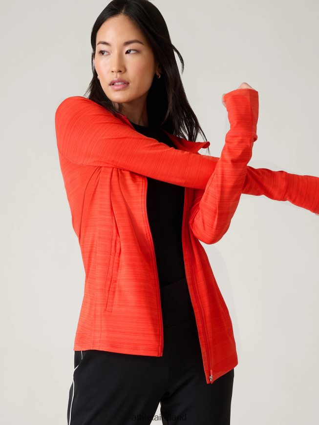 Clothing Athleta Pacifica Illume UPF Relaxed Jacket Poppy Women TB826Z572