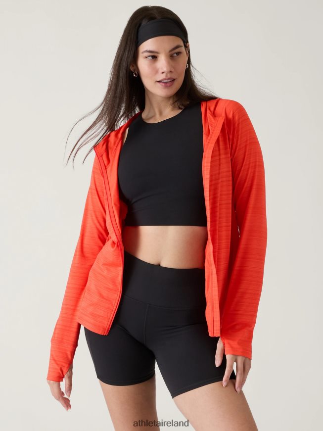 Clothing Athleta Pacifica Illume UPF Relaxed Jacket Poppy Women TB826Z572