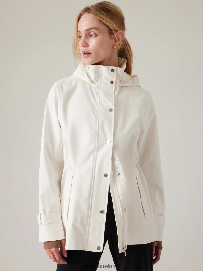 Clothing Athleta RainOut Sutro Trench Magnolia White Women TB826Z558