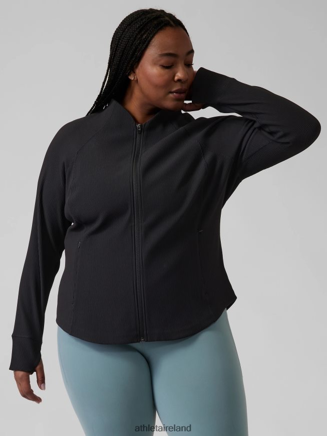 Clothing Athleta Salutation Jacket Black Rib Women TB826Z565