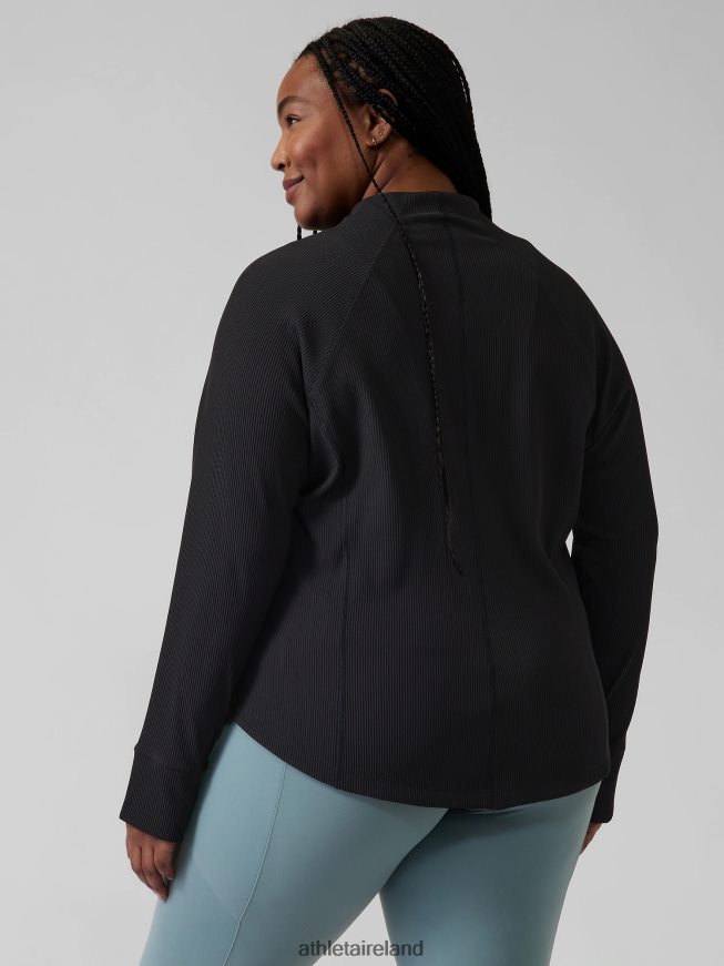 Clothing Athleta Salutation Jacket Black Rib Women TB826Z565