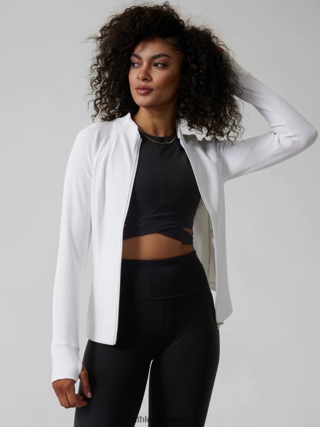 Clothing Athleta Salutation Jacket Bright White Rib Women TB826Z429