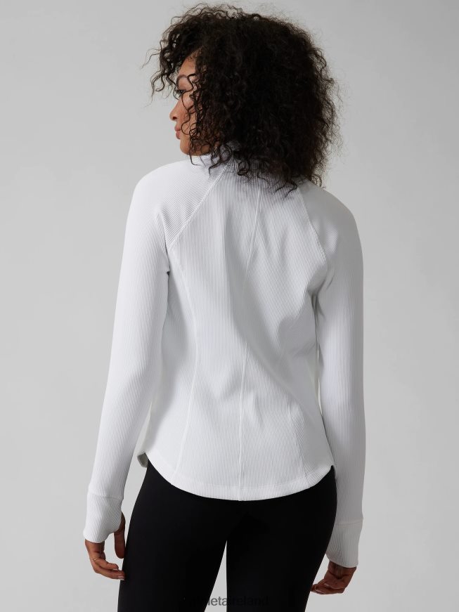 Clothing Athleta Salutation Jacket Bright White Rib Women TB826Z429