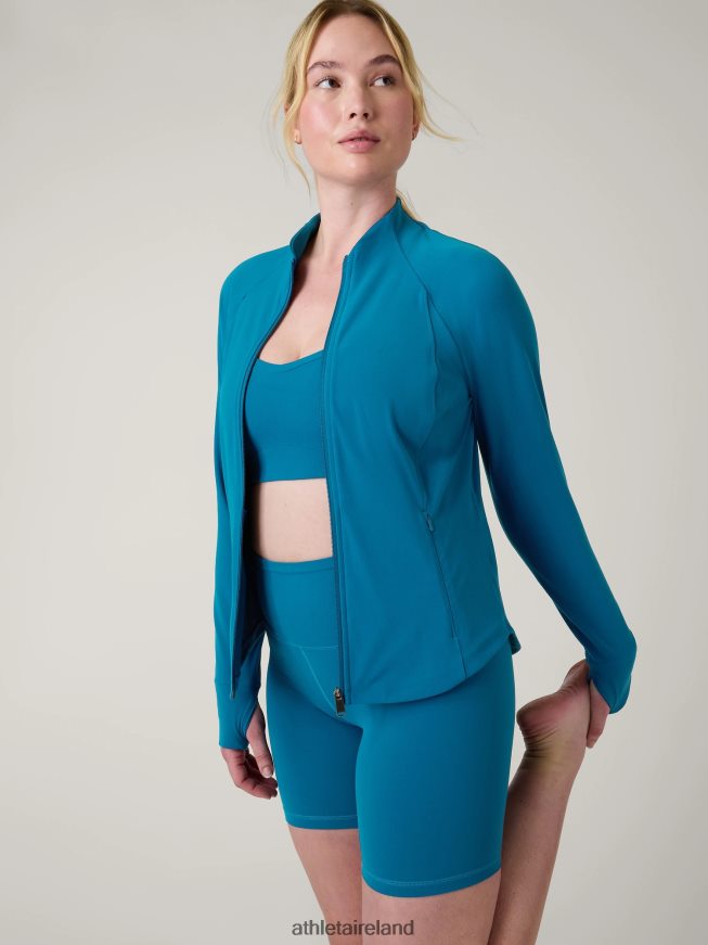 Clothing Athleta Salutation Jacket Dark Lapis Blue Women TB826Z547