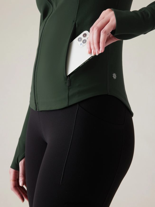 Clothing Athleta Salutation Jacket Seaweed Snack Women TB826Z331