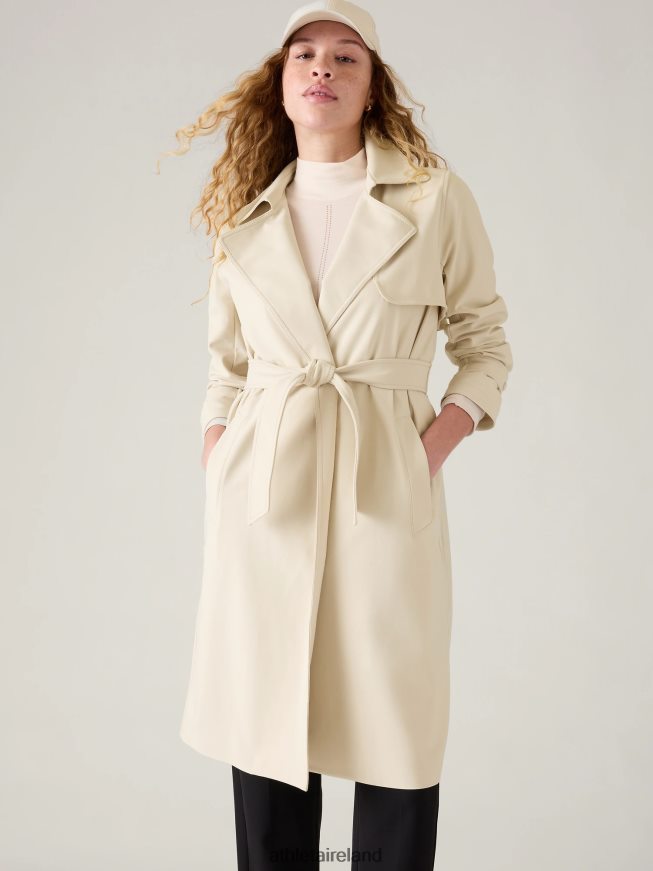 Clothing Athleta Stellar Trench Calcite Beige Women TB826Z587