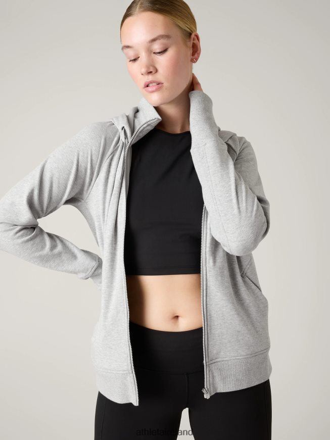 Clothing Athleta Triumph Hoodie Grey Heather Women TB826Z567