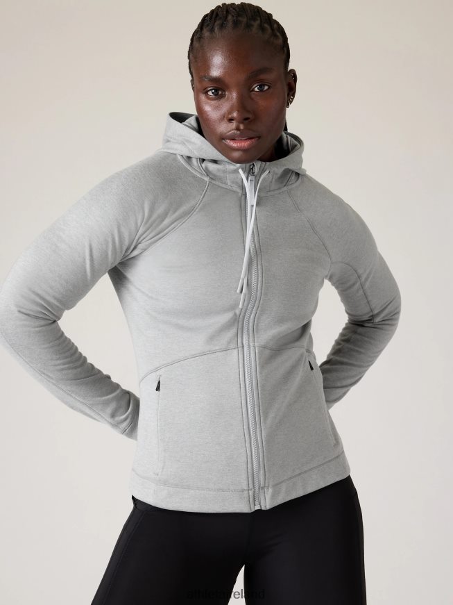 Clothing Athleta Unstoppable Full Zip Grey Heather Women TB826Z246