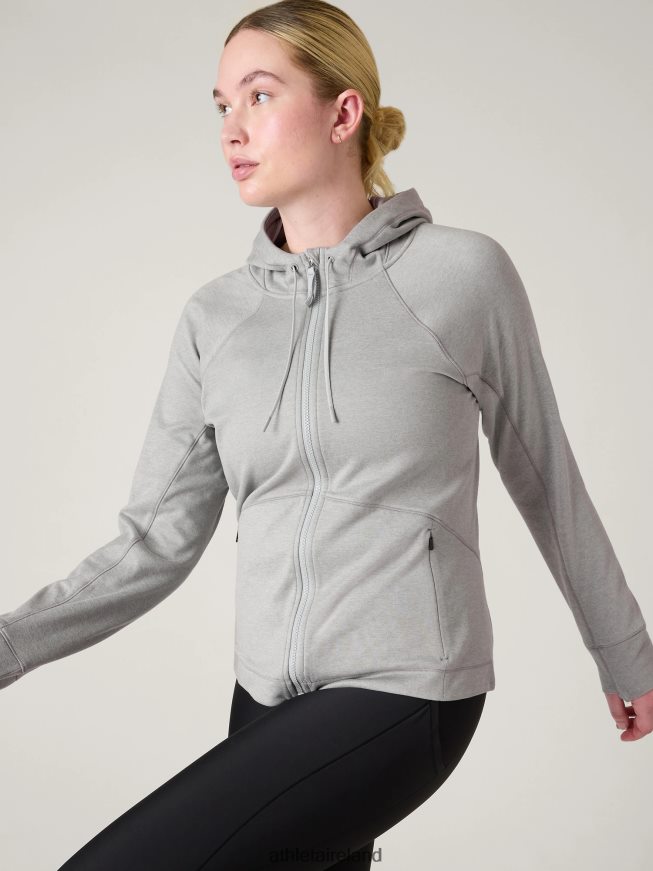 Clothing Athleta Unstoppable Full Zip Grey Heather Women TB826Z246