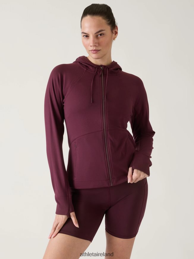 Clothing Athleta Unstoppable Full Zip Spiced Cabernet Women TB826Z545