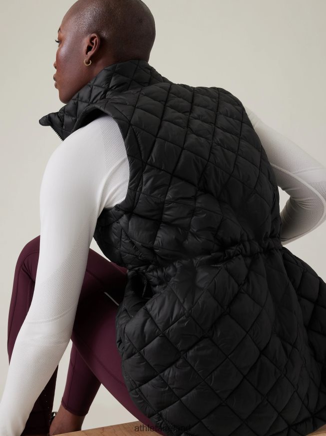 Clothing Athleta Whisper Featherless Puffer Vest Black Women TB826Z581