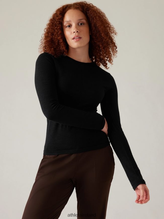 Clothing Athleta Ascent Seamless Top Black Women TB826Z527