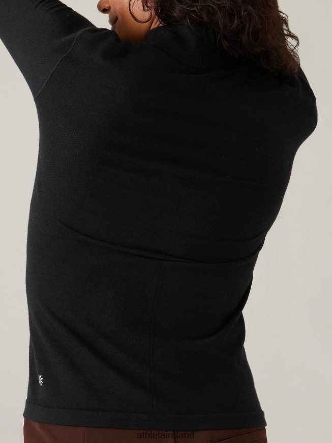 Clothing Athleta Ascent Seamless Turtleneck Black Women TB826Z529