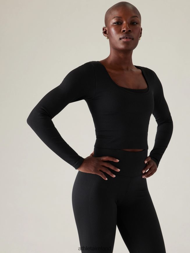 Clothing Athleta Aurora Seamless Top Black Women TB826Z447