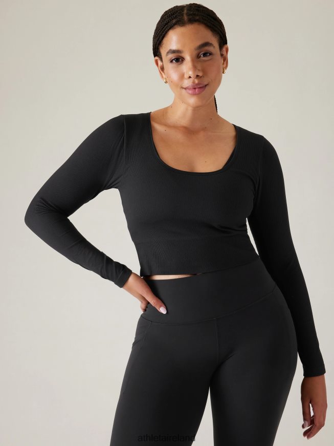 Clothing Athleta Aurora Seamless Top Black Women TB826Z447