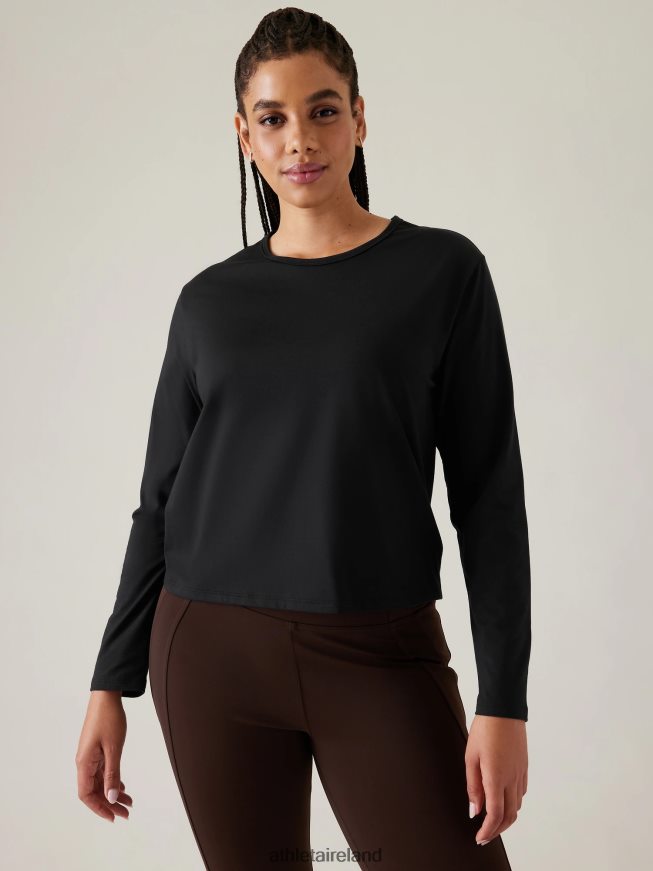 Clothing Athleta Essential Top Black Women TB826Z353