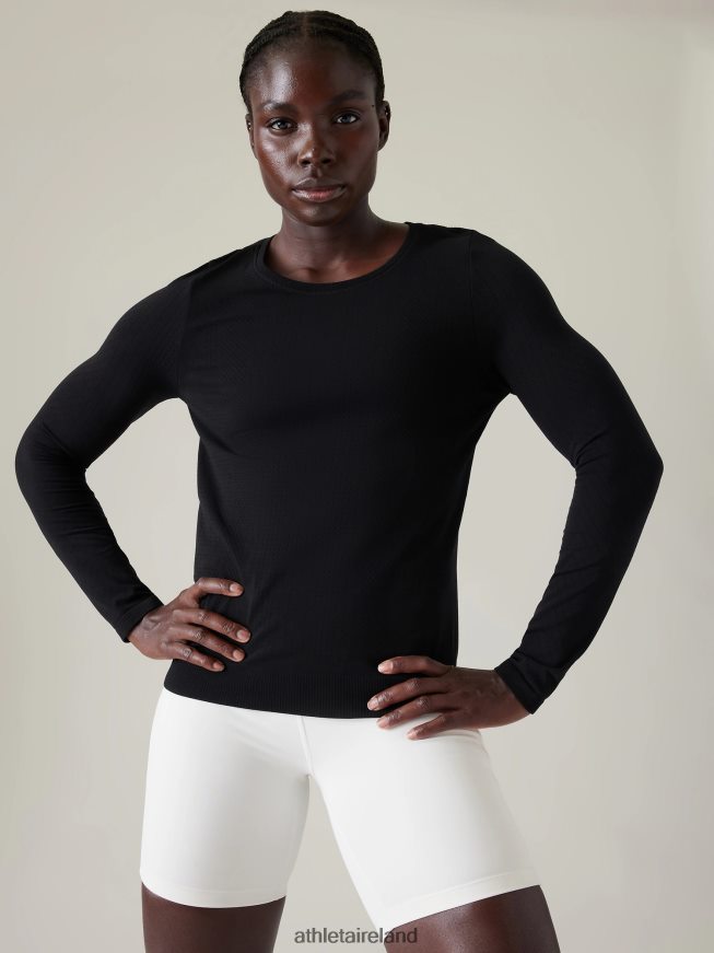 Clothing Athleta In Motion Seamless Top Black Women TB826Z262